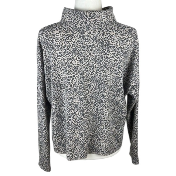 American Eagle Cheetah Print Cropped Turtleneck Size S - Picture 5 of 10
